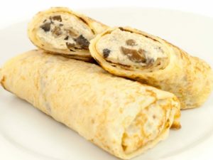 Блинчики с картофелем и грибами